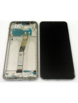 Pantalla lcd para Xiaomi Redmi Note 9s mas tactil negro mas marco blanco glacial calidad premium