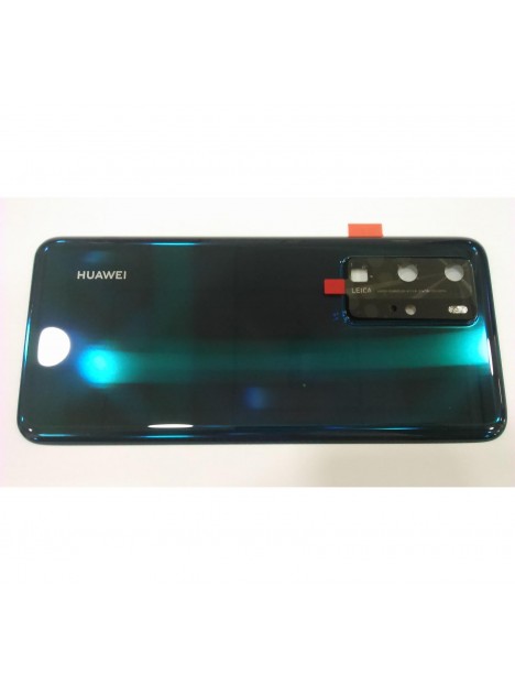 Tapa trasera o tapa bateria azul para Huawei P40 Pro mas cubierta camara