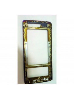 Carcasa central o marco azul para Doogee BL12000 calidad premium