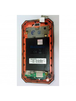 Pantalla lcd para Blackview BV4000 mas tactil negro mas marco naranja calidad premium