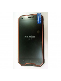 Pantalla lcd para Blackview BV4000 mas tactil negro mas marco naranja calidad premium