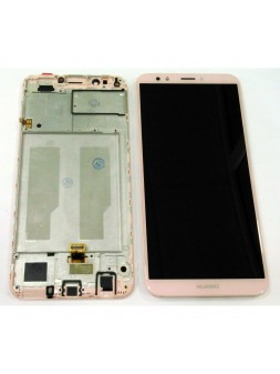 Pantalla lcd para Huawei Honor 7C Enjoy 8 Y7 2018 Y7 Prime 2018 mas tactil rosa mas marco rosa calida premium