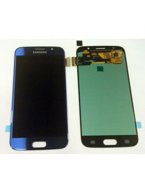 Pantalla lcd calidad oled para Samsung Galaxy S6 G920 G920F SM-G920 SM-920F mas tactil azul compatible
