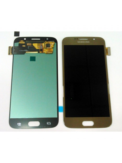 Pantalla lcd calidad oled para Samsung Galaxy S6 G920 G920F SM-G920 SM-920F mas tactil dorado comatible