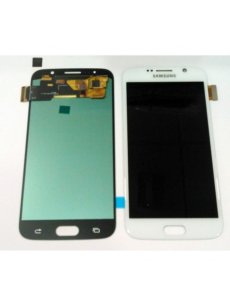 Pantalla lcd calidad oled para Samsung Galaxy S6 G920 G920F SM-G920 SM-920F mas tactil blanco compatible