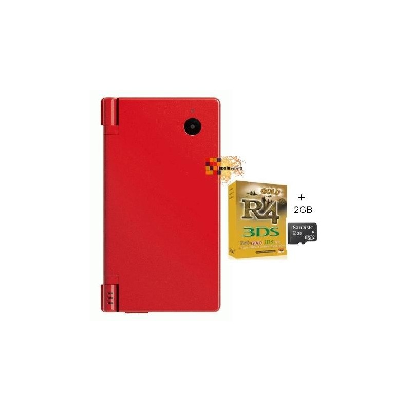 Pack consola Nintendo DSi roja + R4i + Micro SD 4GB