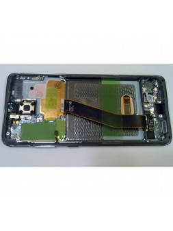 Pantalla lcd para Samsung Galaxy S20 SM-G980F GH82-22123D + tactil negro + marco Cloud blue Premium Service Pack