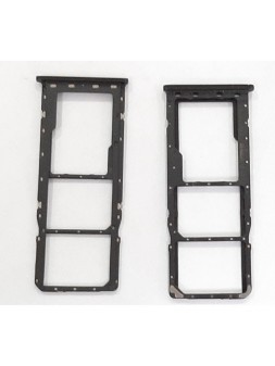 Soporte o bandeja dual sim negra para Samsung Galaxy A20S A207 calidad premium