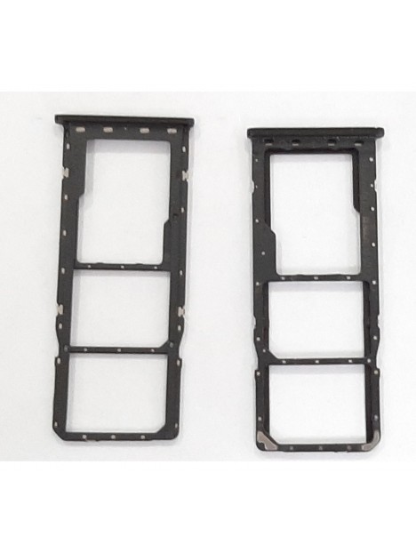 Soporte o bandeja dual sim negra para Samsung Galaxy A20S A207 calidad premium