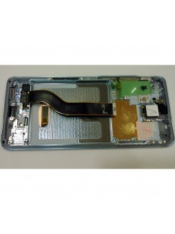 Pantalla lcd para Samsung Galaxy S20 PLUS SM-G986F GH82-22134D + tactil negro + marco CLOUD BLUE Premium Service Pa