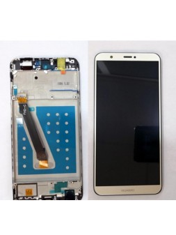Pantalla LCD Premium para Huawei P Smart FIG-LX1 FIG-LA1 FIG-LX2 FIG-LX3 mas tactil dorado mas marco negro