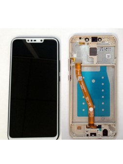Pantalla LCD Premium para Huawei Mate 20 Lite mas tactil blanco mas marco dorado