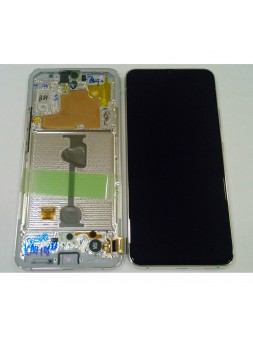 Pantalla lcd para Samsung Galaxy A90 2019 A908 mas tactil negro + marco Blanco premium GH82-21092B Service Pack