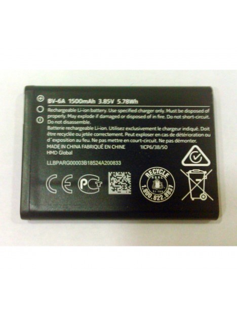 Bateria para Nokia 8110 4G BV-6A BPARG00003B 1500mAh