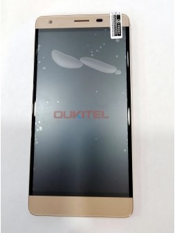 Pantalla LCD para Oukitel K6000 pro mas tactil dorado mas marco dorado calidad premium