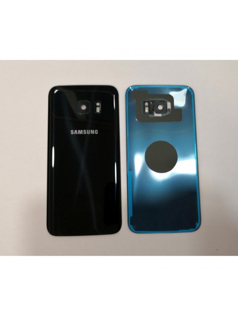 Tapa trasera o tapa bateria negra para Samsung Galaxy S7 Edge SM-G935F mas lente camara