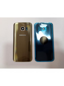 Tapa trasera o tapa bateria dorada para Samsung Galaxy S7 SM-G930F mas lente camara