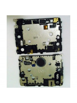 Tapa placa trasera negra para BQ Aquaris X5 Plus mas boton home mas lente camara