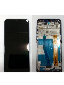 Pantalla LCD para Alcatel 3 2019 5053 mas tactil negro mas marco azul