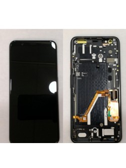 Pantalla LCD para Google Pixel 4 XL G020JG020P G020Q mas tactil negro mas marco negro mas boton rosa