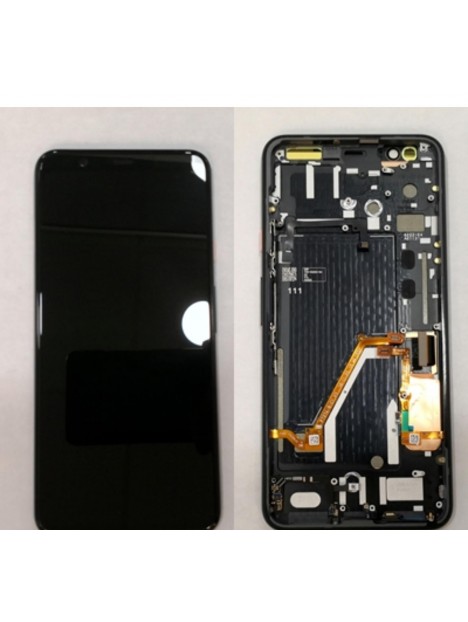 Pantalla LCD para Google Pixel 4 XL G020JG020P G020Q mas tactil negro mas marco negro mas boton rosa