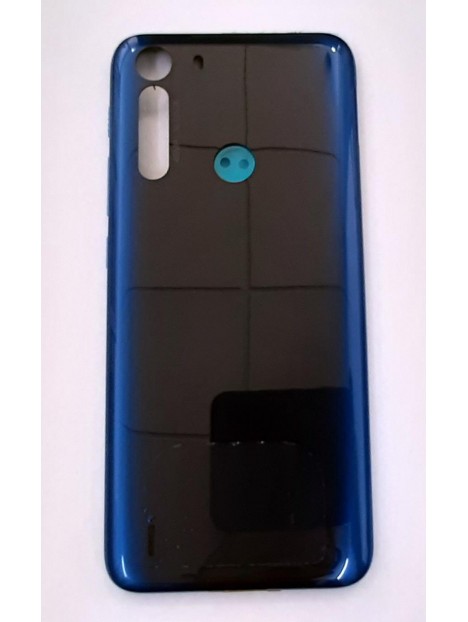 Tapa trasera o tapa bateria azul para Motorola Moto One Fusion Plus