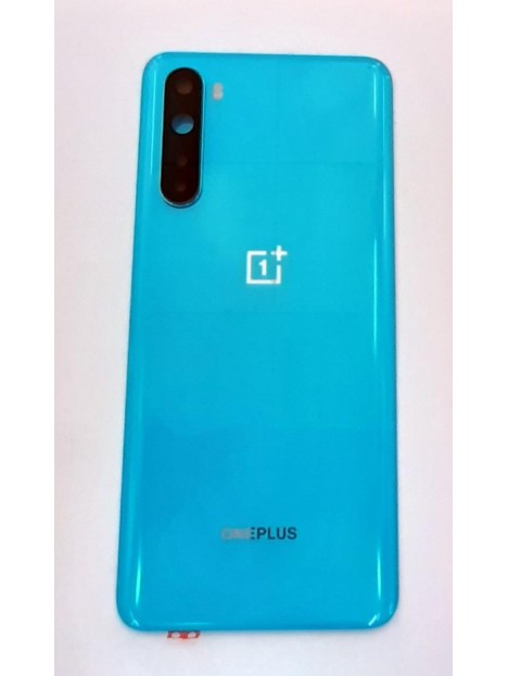 Tapa trasera o tapa bateria azul para Oneplus Nord mas cubierta camara