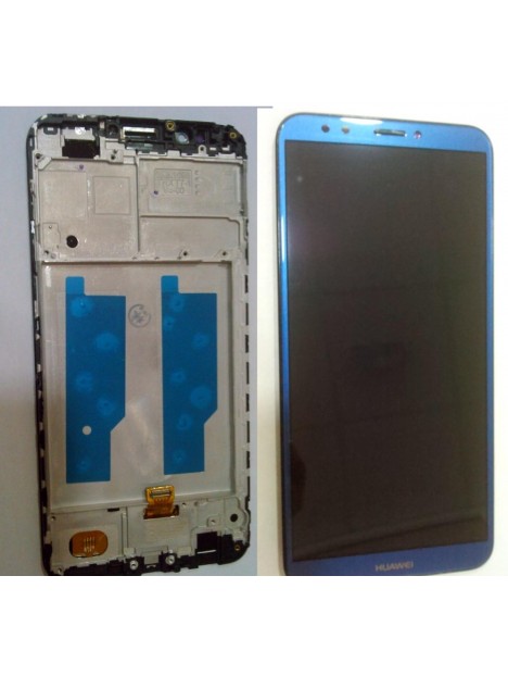 Pantalla LCD para Huawei Honor 7C Enjoy 8 LND-AL30 LND-AL40 mas tactil azul mas marco negro