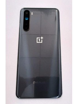 Tapa trasera o tapa bateria gris para Oneplus Nord mas cubierta camara