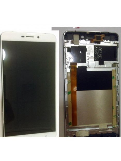 Pantalla LCD para Blackview R7 mas tactil blanco mas marco plata