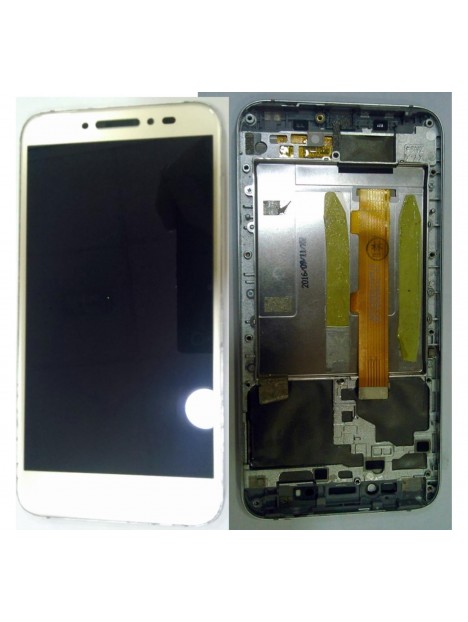 Pantalla LCD para Alcatel One Touch Shine Lite 5080X mas tactil dorado mas marco plata
