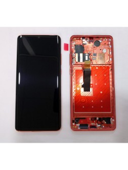 Pantalla LCD para Huawei P30 Pro mas tactil negro mas marco rojo Premium