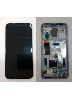 Pantalla LCD para Meizu 16 mas tactil negro mas marco azul