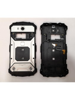 Tapa trasera o tapa bateria plateada para Doogee S60 Lite