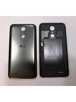Tapa trasera o tapa bateria gris con NFC para LG K20 LM-X120EMW X120EMW
