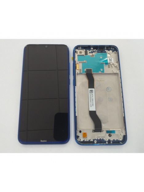 Pantalla LCD para Xiaomi Redmi Note 8 mas tactil negro mas marco azul