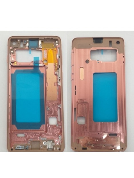 Carcasa o marco frontal naranja para Samsung Galaxy S10 G973F