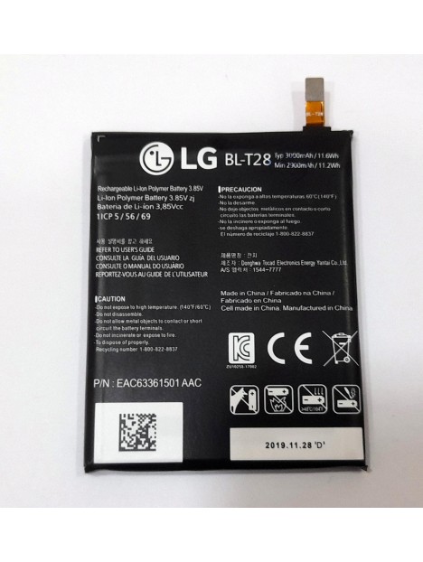 Batería BL-T28 para LG Q8 H970 EAC63361501 3000mAh
