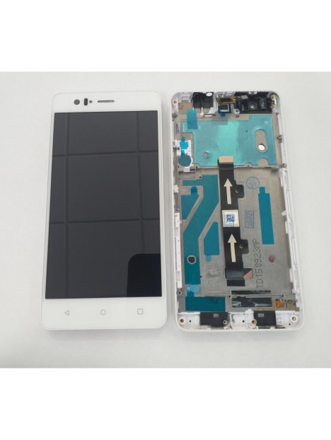Pantalla LCD para Bq Aquaris M5 mas tactil blanco mas marco blanco