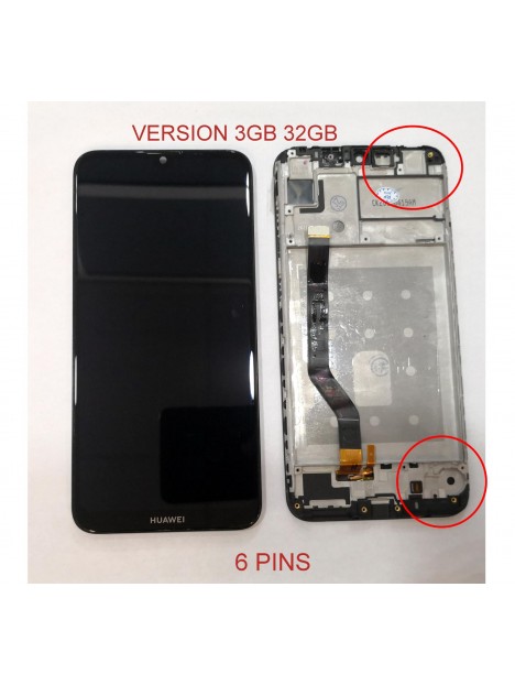 Huawei Y7 Prime 2019 Enjoy 9 Y7 2019 Y7 Pro 2019 pantalla lcd mas tactil negro mas marco negro premium Versión 3GB