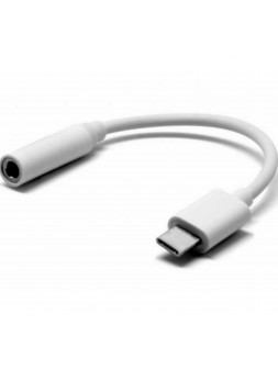 Adaptador de conector tipo C a Jack audio HF/Audio blanco