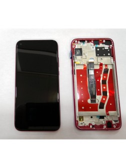 Pantalla lcd mas tactil negro mas marco rojo para Huawei P20 Lite 2019 Nova 5i