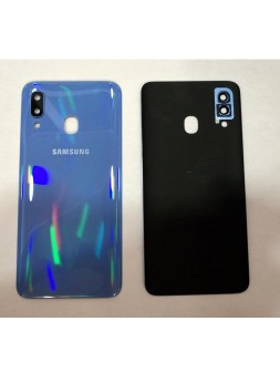 Tapa trasera o tapa bateria azul mas cubierta camara para Samsung Galaxy A40 A405 A405FD A405FN SM-A405FD SM-A405FN