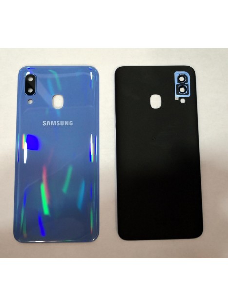 Tapa trasera o tapa bateria azul mas cubierta camara para Samsung Galaxy A40 A405 A405FD A405FN SM-A405FD SM-A405FN