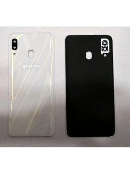 Tapa trasera o tapa bateria blanca mas cubierta camara para Samsung Galaxy A30 SM-A305F SM-A305D