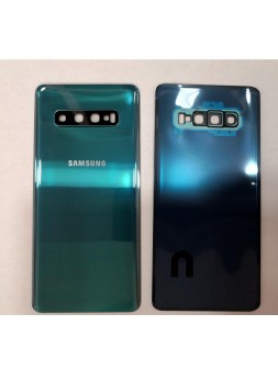 Tapa trasera o tapa bateria verde mas cubierta camara para Samsung Galaxy S10 Plus G975F SM-G975F