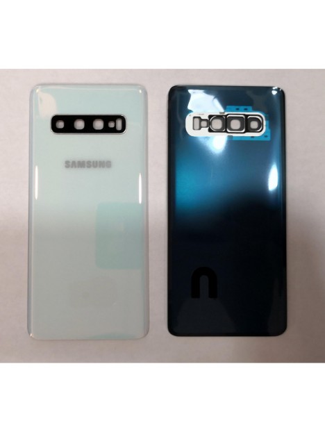 Tapa trasera o tapa bateria prisma blanco mas cubierta camara para Samsung Galaxy S10 SM-G973F