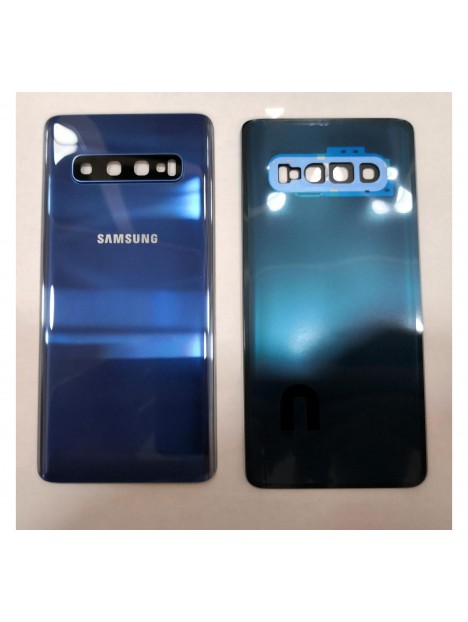 Tapa trasera o tapa bateria azul mas cubierta camara para Samsung Galaxy S10 SM-G973F