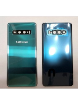 Tapa trasera o tapa bateria verde mas cubierta camara para Samsung Galaxy S10 SM-G973F