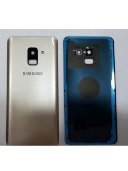 Tapa trasera o tapa bateria dorada mas cubierta camara para Samsung Galaxy A8 2018 A530